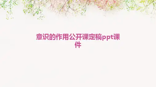 意识的作用公开课定稿PPT课件