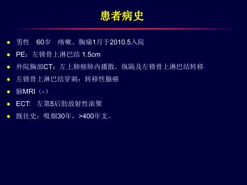 安维汀治疗晚期非小细胞肺癌病例ppt培训课件
