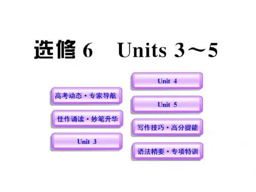 高考英语复习课件课件：Units 3-5(新人教版选修6)