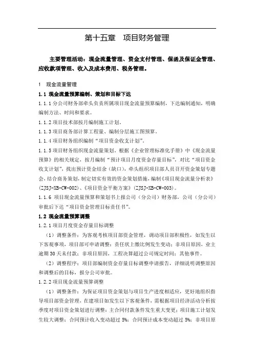 项目财务管理办法