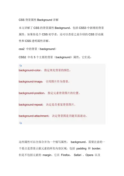 CSS背景属性Background详解