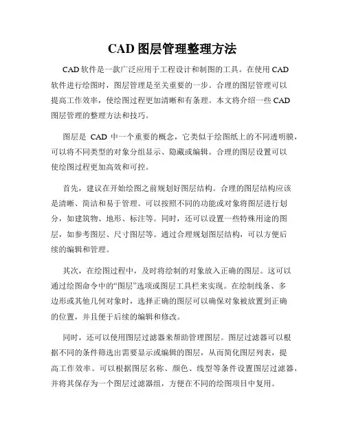 CAD图层管理整理方法