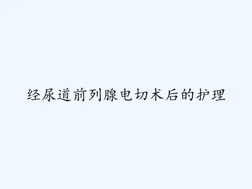 经尿道前列腺电切术后的护理ppt