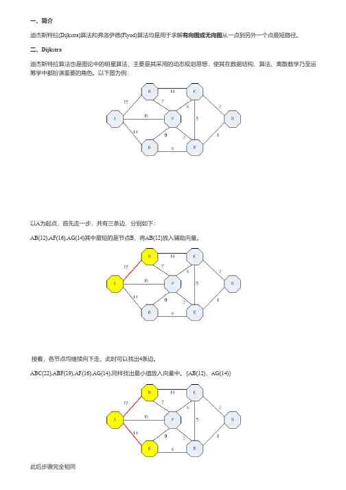 迪杰斯特拉和弗洛伊德算法示例(详细)