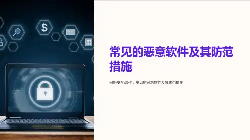 网络安全课件：常见的恶意软件及其防范措施