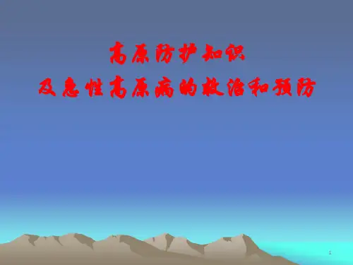 高原病参考幻灯片