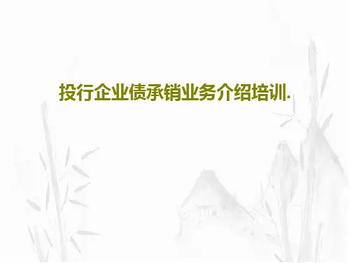 投行企业债承销业务介绍培训.共35页文档