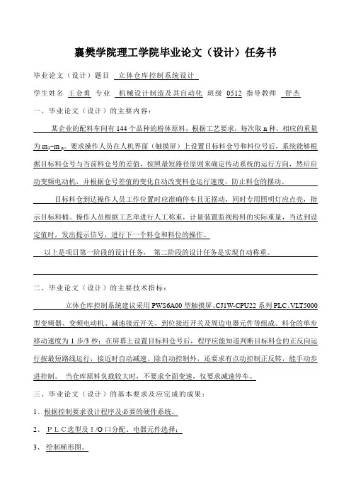 立体仓库控制系统设计