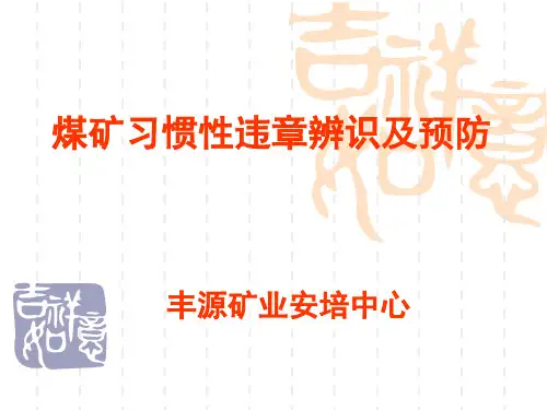 煤矿常见习惯性违章辨识及预防