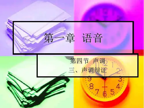 现代汉语 声调辩证