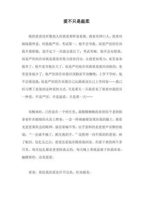 中考满分作文爱不只是温柔