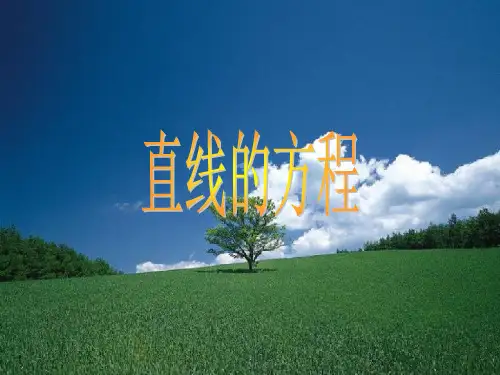 沪教版高中数学高二下册 -11.1 直线的方程 课件(2)