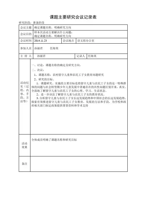 (word完整版)课题会议记录,推荐文档