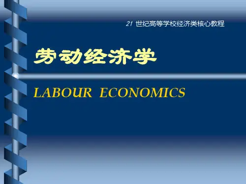 劳动经济学第三章劳动力供给