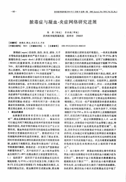 脓毒症与凝血-炎症网络研究进展