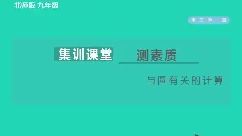 九年级数学下册第3章圆集训课堂测素质与圆有关的计算习题新版北师大版