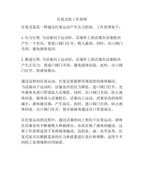 往复式泵工作原理