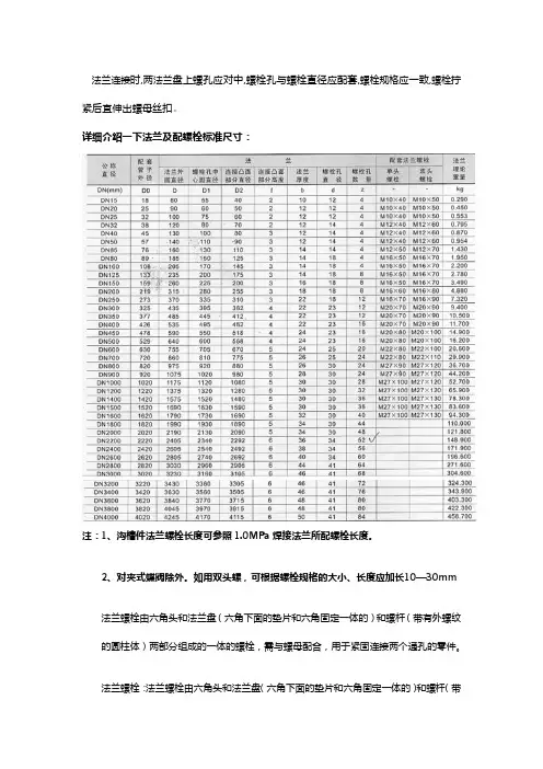 法兰及配螺栓标准及如何选用【免费下载】