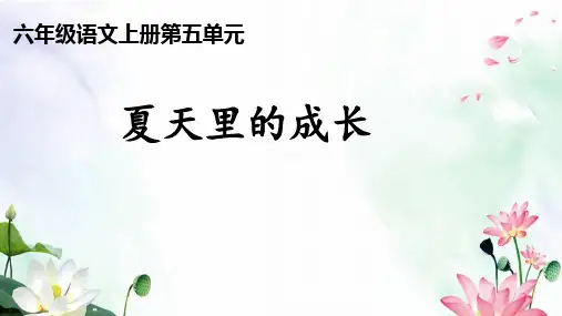 部编版六年级语文上册第16课《夏天里的成长》课件(共14张PPT)