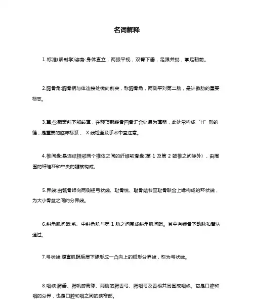 系解名词解释简答问答
