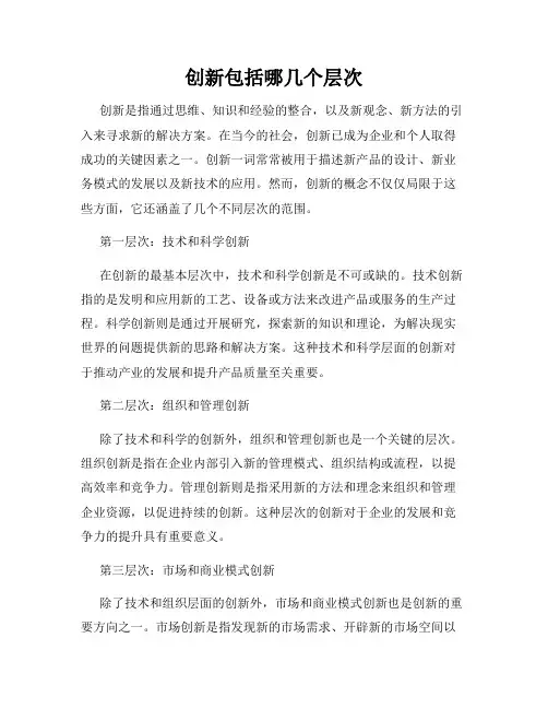 创新包括哪几个层次