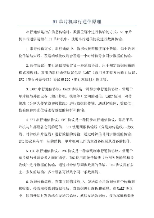 51单片机串行通信原理