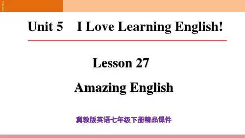冀教版英语七年级下册Lesson 27精品课件(27页)