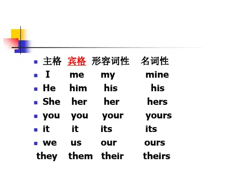 形容词性物主代词 和名词性物主