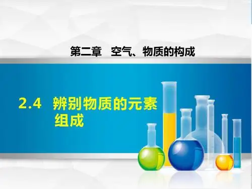 科学版九年级化学上册2.4 辨别物质的元素组成(课件)【新版】