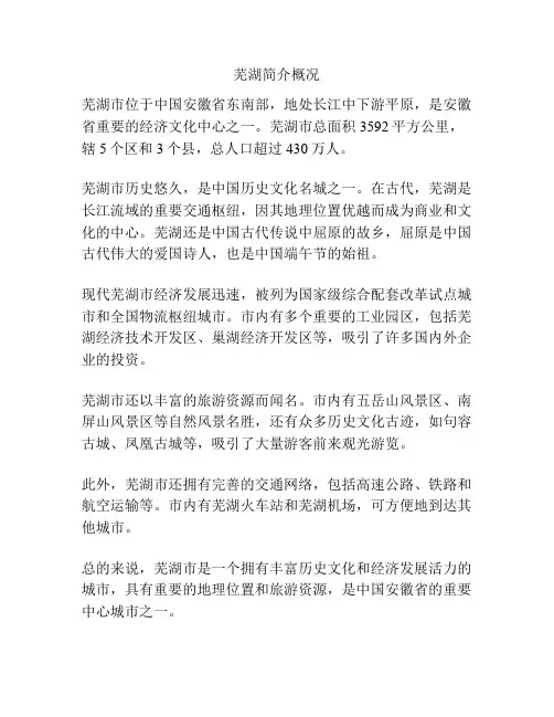 芜湖简介概况