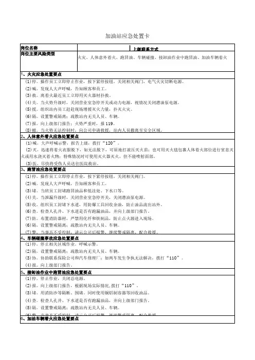 加油站应急处置卡 (1)