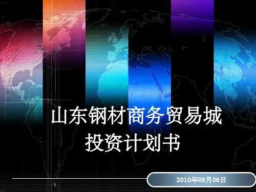 《投资计划书》PPT课件