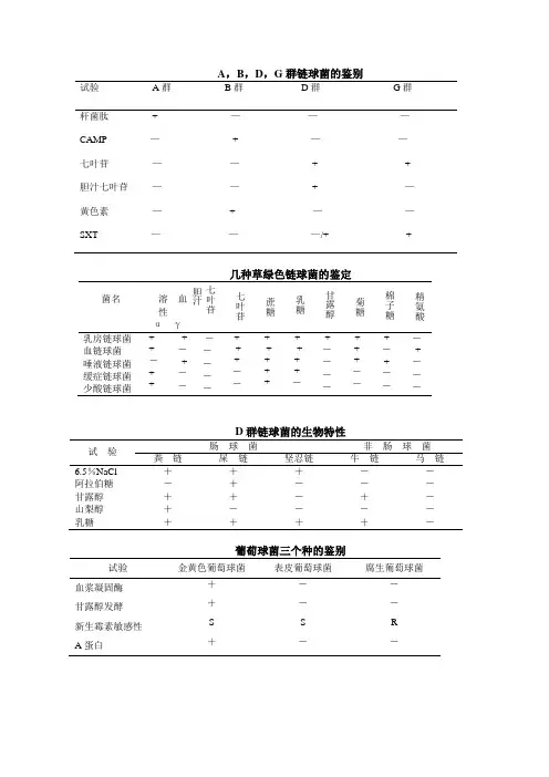 常见细菌的鉴定
