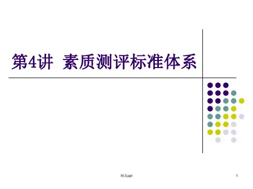 人员素质测评指标体系PPT课件