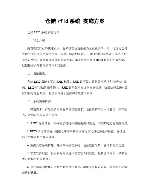 仓储rfid系统 实施方案