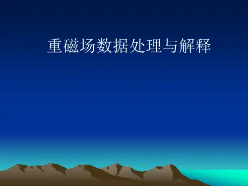 重磁场数据处理与解释