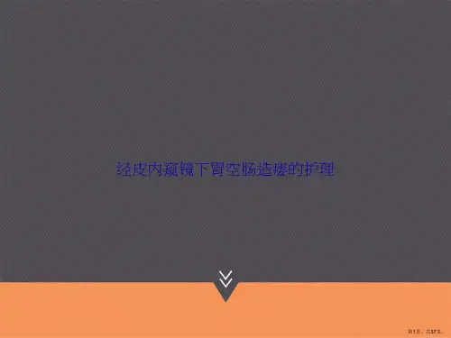 经皮内窥镜下胃空肠造瘘的护理讲课文档