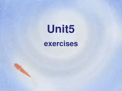 精读第五单元课后练习答案unitaquickfixsocietyexercises ppt课件