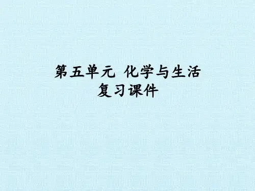 人教版(五四制)九年级全一册化学 第五单元 化学与生活 复习 课件