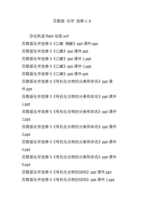 苏教版 化学 选修1-6
