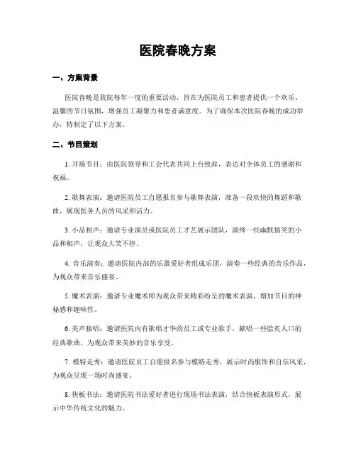 医院春晚方案