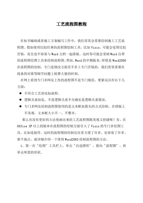 工艺流程图教程