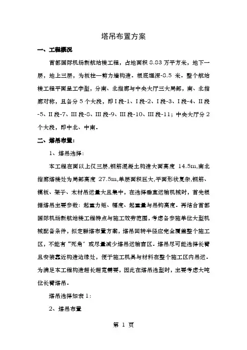 塔吊布置方案
