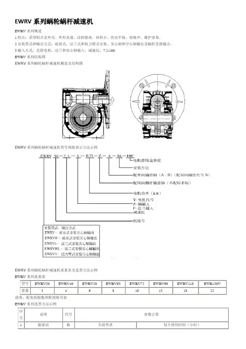EWRV系列蜗轮蜗杆减速机