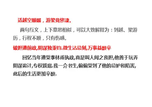 杜甫：“”万方多难中成就的诗圣 课文译文