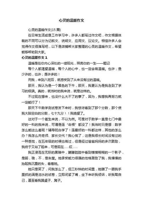 心灵的温暖作文