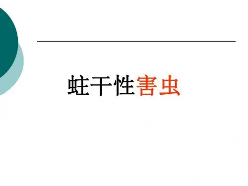 蛀干类害虫