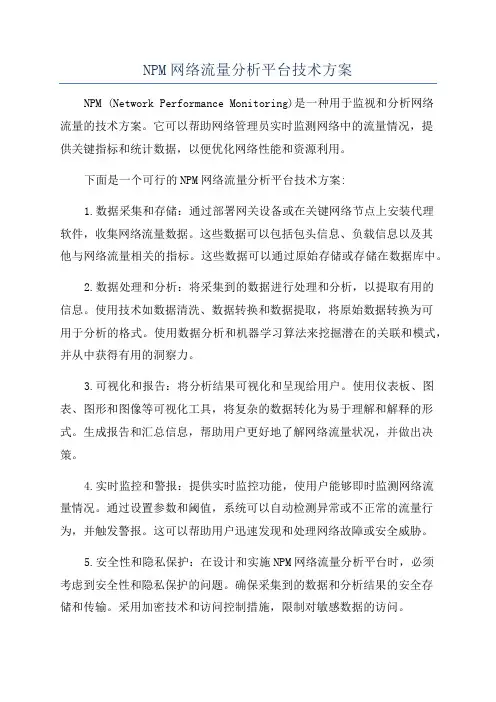 NPM网络流量分析平台技术方案