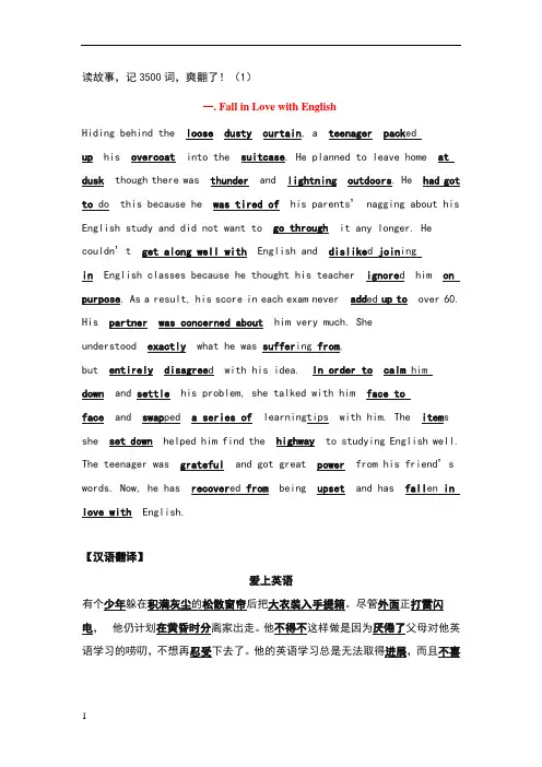Fall in Love with English 爱上英语