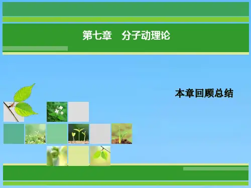 物理(人教版选修33)课件第07章分子动理论(回顾总结)